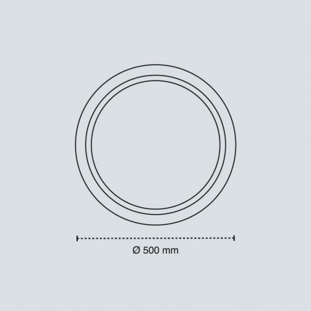 LED Ceiling Flush Light Brisa 3CCT Dim (72W)
