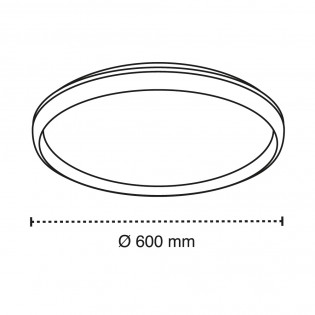 LED Ceiling Flush Light Charly 3CCT Dim (80W)