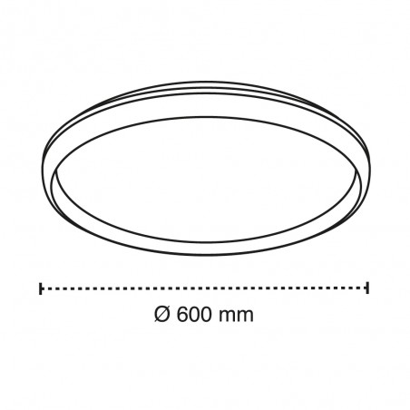 LED Ceiling Flush Light Charly 3CCT Dim (80W)