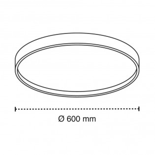 LED Ceiling Flush Light Panam 3CCT Dim (80W)
