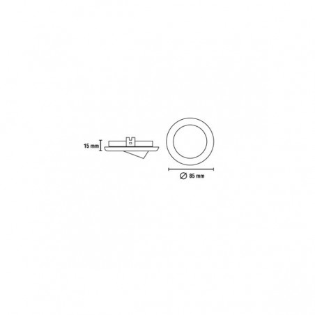 Recessed Downlight BASIC round nickel. Wonderlamp