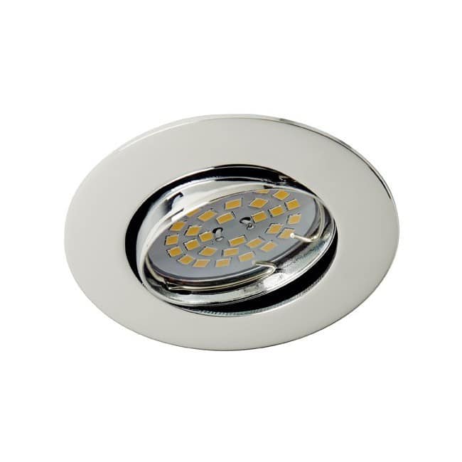 Runder BASIC-Einbaustrahler in Chrom. Wonderlamp