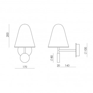 Aplique de pared LED Stor (9W)