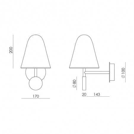 Aplique de pared LED Stor (9W)