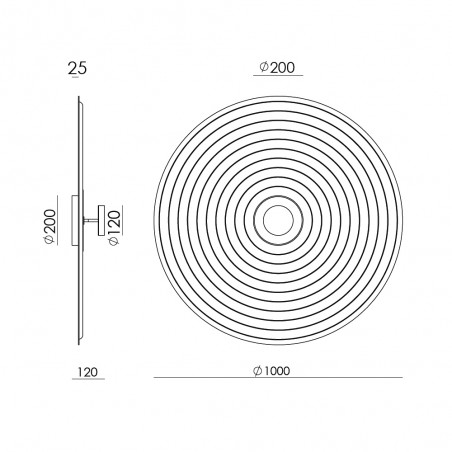 Aplique de pared LED Tico 100 (13W)