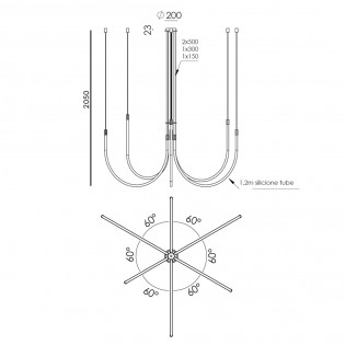 LED Pendant Lamp Cram (6x20W)