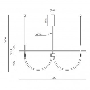LED Pendant Lamp Cram (2x20W)