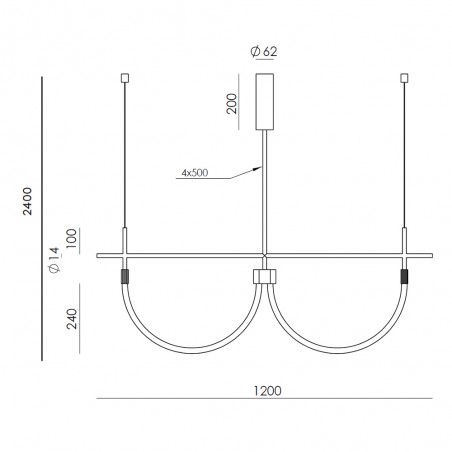LED Pendant Lamp Cram (2x20W)