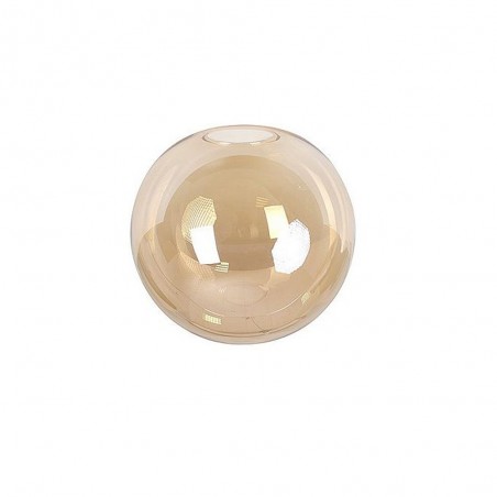 Kugelförmige Lampe, bernsteinfarben, 14 cm