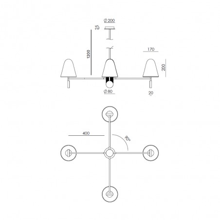LED Pendant Lamp Stor (4x9W)