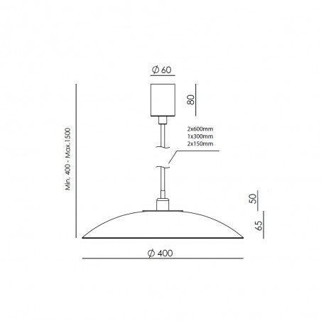 Lámpara colgante LED Betty Fumé (10W)