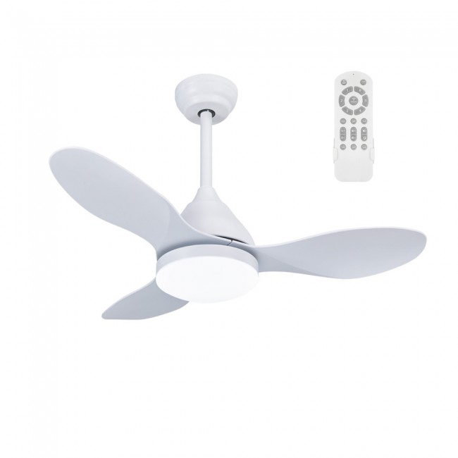 LED Ceiling Fan Cavil Mini White CCT Dim (20W)