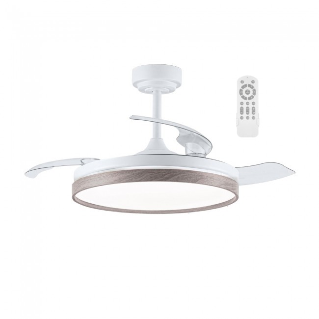 LED fan with folding blades Tamero Ash CCT Dim (72W)