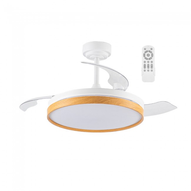 LED fan with folding blades Tamero Beech CCT Dim (72W)