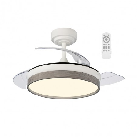 LED fan with folding blades Tamero Ash CCT Dim (46W)