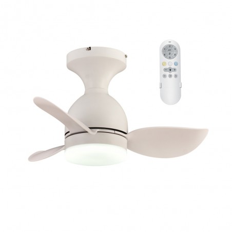 LED Ceiling Fan Fonfu White CCT Dim (20W)