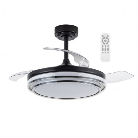 LED Fan Folding blades Mesina Mini Black CCT Dim (46W)