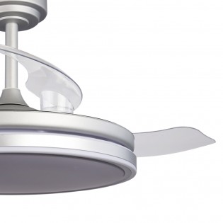 LED fan retractable blades Perla Grey CCT Dim (72W)