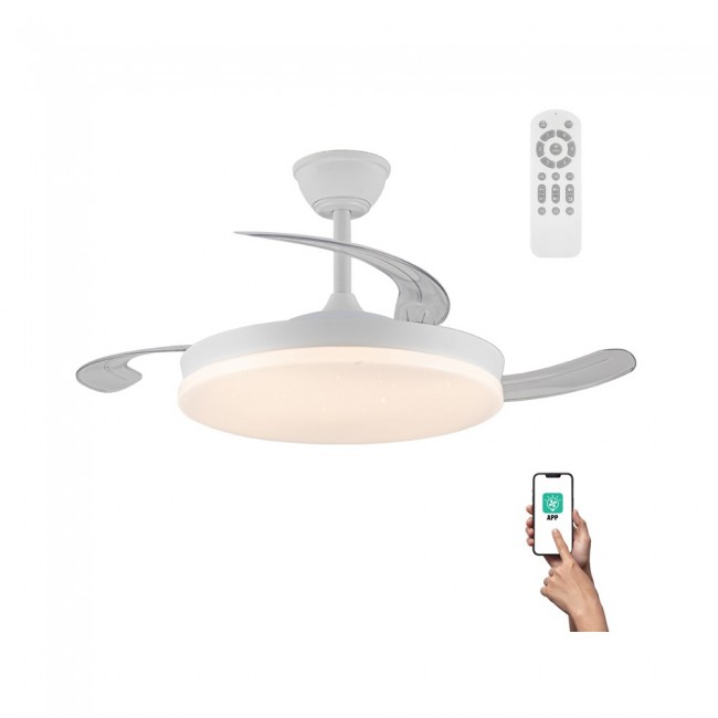 LED fan with retractable blades Covery Evo CCT Dim Smart (72W)