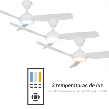 LED Ceiling Fan Dana IP66 CCT Dim (21W)