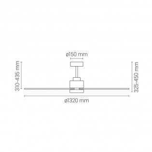 LED Ceiling Fan Dana IP66 CCT Dim (21W)
