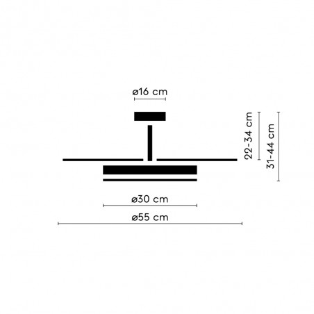 LED fan retractable blades Victoria XS CCT Dim (12W)