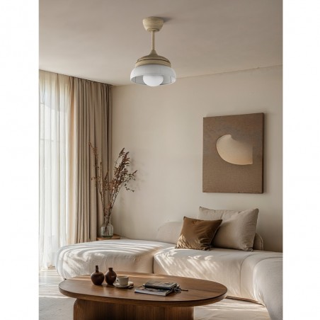 Ventilador LED aspas retráctiles Emma XS CCT Dim (12W)