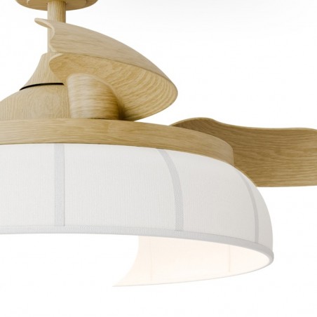 Ventilador LED aspas retráctiles Emma S CCT Dim (16W)