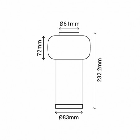 Rechargeable table lamp LED Vita CCT Dim (2.5W)