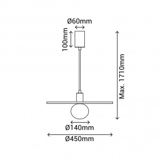 Pendant lamp Candy 45