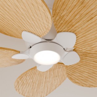 Ventilador de techo LED Alma 100 Blanco 5 Aspas CCT Dim (6.5W)