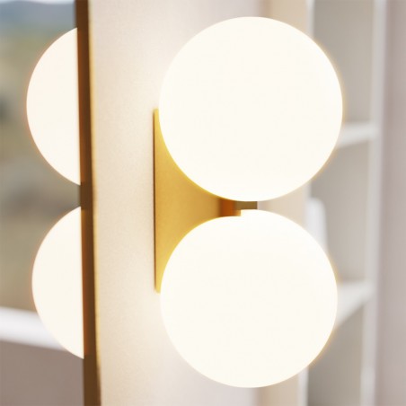 Aplique de pared para baños Obi (2 luces)