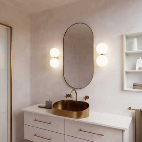 Aplique de pared para baños Obi (2 luces)