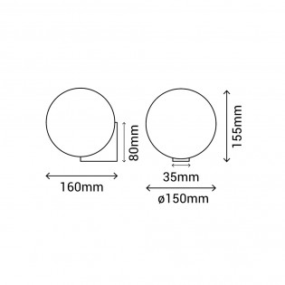 Aplique de pared para baños Obi