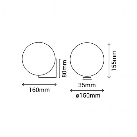 Aplique de pared para baños Obi