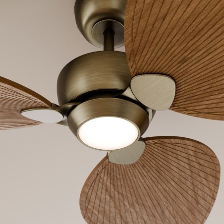 Ventilador LED Alma 100 Latón 3 Aspas CCT Dim (6.5W)