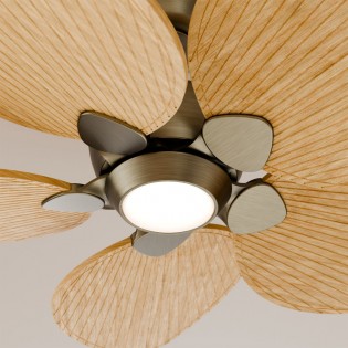 Ventilador LED Alma 100 Latón 5 Aspas CCT Dim (6.5W)