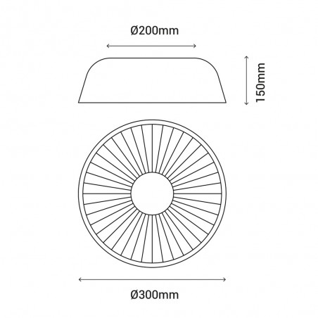 LED Ceiling Flush Light Victoria 30 CCT (12W)