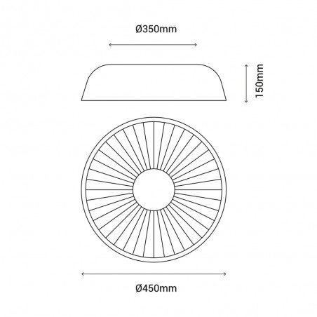 LED Ceiling Flush Light Victoria 45 CCT (16W)