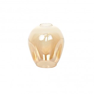 Amber glass lampshade replacement, 17x14 cm.