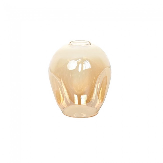 Amber glass lampshade replacement, 17x14 cm.