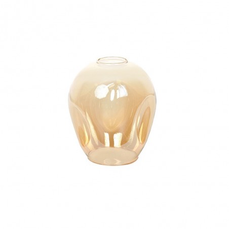 Amber glass lampshade replacement, 17x14 cm.
