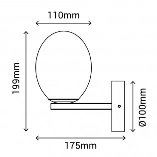 Bathroom's wall lamp Amur