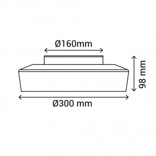 Plafón de techo LED para baños Nilo 2CCT (12W)