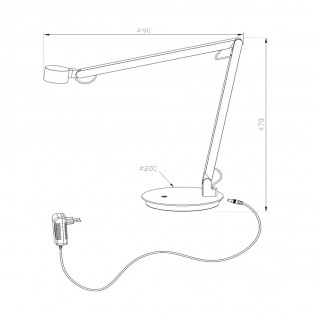 Flexo LED articulado Ogden 3-Dim (7W)