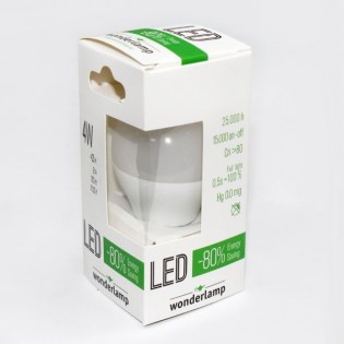 Golf ball LED bulb 6W E27 (neutral light)