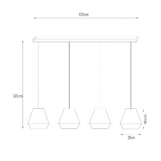 Pendant lamp Kala (4 lights)