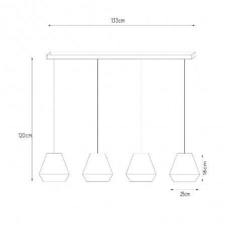 Pendant lamp Kala (4 lights)