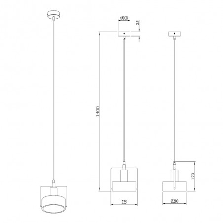 Pendant lamp Ninja C