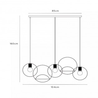Pendant lamp Circle (3 lights)